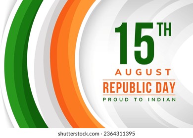 Happy India Independence Day 15 August Celebration Vector Design Illustration. Template for Poster, Banner, Advertising, Greeting Card or Print Design Element