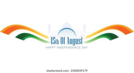 Happy India Independence Day 15 August Celebration Vector Design Illustration. Template for Poster, Banner, Advertising, Greeting Card or Print Design Element