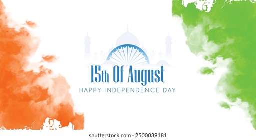 Happy India Independence Day 15 August Feier Vektor Design Illustration. Vorlage für Poster, Banner, Werbung, Grußkarte oder Print Design Element