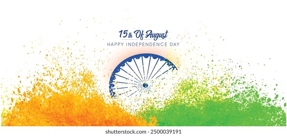 Feliz Día de la Independencia de la India 15 de agosto Celebración Ilustración de diseño de Vector. Plantilla para cartel, Anuncio, publicidad, tarjeta de felicitación o elemento de diseño de impresión