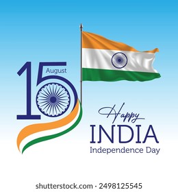 Happy India Independence Day 15th August, freedom day of India