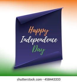 Happy India Independence Day background. Poster or brochure template. Vector illustration.
