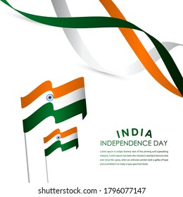 Happy India Independence Day Celebration Vector Template Design Illustration