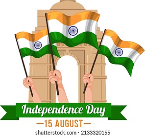 Happy India independence day illustration