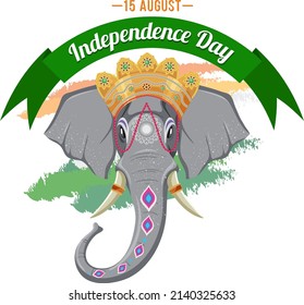 Happy India independence day illustration