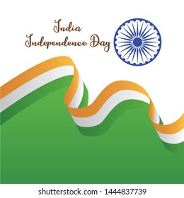Happy India Independence Day, Republic Day, And National Day Vector Template - Vector
