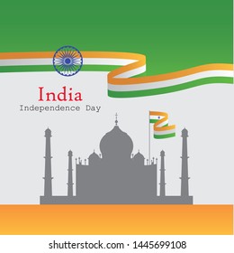 Happy India Independence Day, Republic Day, And National Day Vector Template - Vector