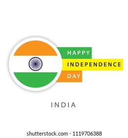 Happy India Independence Day Vector Template Design Illustrator