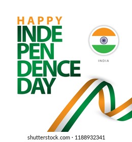 Happy India Independence Day Vector Template Design Illustration