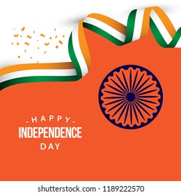 Happy India Independence Day Vector Template Design Illustration