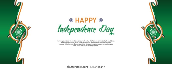 Happy India Independence Day Vector Template Design Illustration - Vector