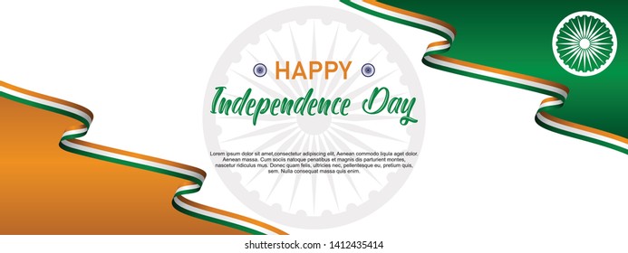 Happy India Independence Day Vector Template Design Illustration - Vector