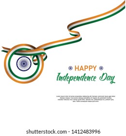 Happy India Independence Day Vector Template Design Illustration - Vector