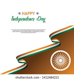 Happy India Independence Day Vector Template Design Illustration - Vector