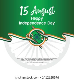 Happy India Independence Day Vector Template Design Illustration - Vector