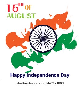 Happy India Independence Day Vector Template Design Illustration. 15 august India Independence Day National Holiday. - Vector
