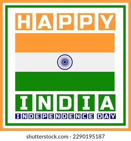 Happy India independence day Vector Template Design Illustration