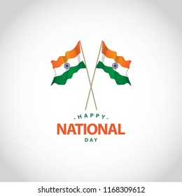 Happy India National Day Vector Template Design Illustration