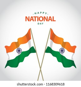 Happy India National Day Vector Template Design Illustration