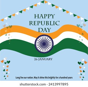 Happy India Republic Day Poster Illustration
