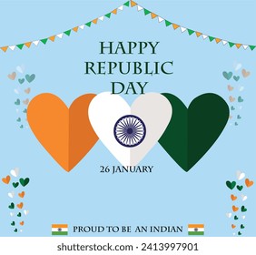 Happy India Republic Day Poster Illustration
