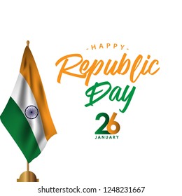 Happy India Republic Day Vector Template Design Illustration