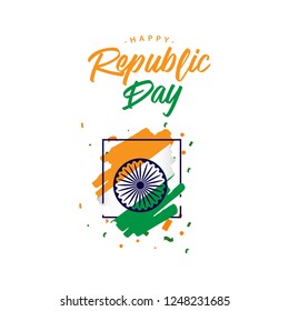 Happy India Republic Day Vector Template Design Illustration