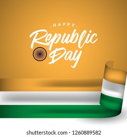 Happy India Republic Day Vector Template Design Illustration