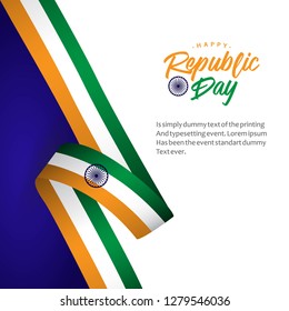 Happy India Republic Day Vector Template Design Illustration