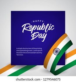 Happy India Republic Day Vector Template Design Illustration