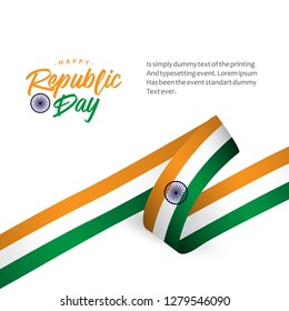 Happy India Republic Day Vector Template Design Illustration