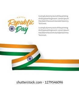 Happy India Republic Day Vector Template Design Illustration