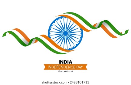 Happy Indian Independence Day, 15. August. Indisches Urlaubskonzept Hintergrunddesign. Vektorillustration