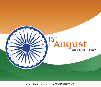 Happy Indian Independence Day Celebration Typographic Design vector illustration.