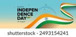 Happy Indian Independence Day Cover Banner Design Template with tricolor Indian flag