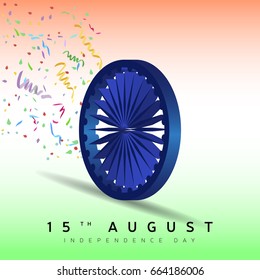 Happy indian independence day graphic design, Vector illustration