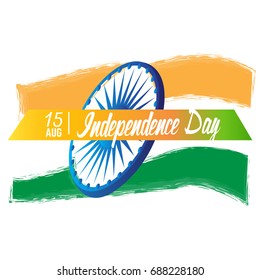 Happy indian independence day graphic design, Vector illustration