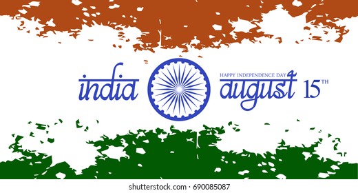 Happy indian independence day graphic design, Vector illustration