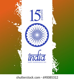 Happy indian independence day graphic design, Vector illustration