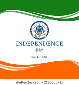 Happy Indian Independence Day. Vector illustration. Design of a banner, greeting card, leaflet for August 15.