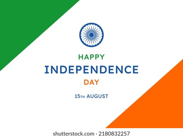 Happy Indian Independence Day. Vector illustration. Design of a banner, greeting card, leaflet for August 15.
