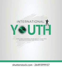 Feliz Dia Nacional da Juventude Indiana grupo de pessoas. Vetor 3d ilustração design jovem jovem Gen-z