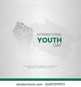 Feliz Dia Nacional da Juventude Indiana grupo de pessoas. Vetor 3d ilustração design jovem jovem Gen-z