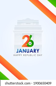 Happy Indian Republic Day, 26 January Minimal Poster