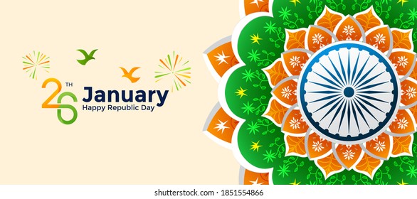 Happy Indian Republic Day celebration.26 th January