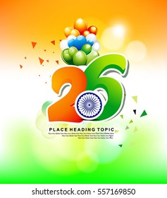 happy Indian republic day explode background with text 