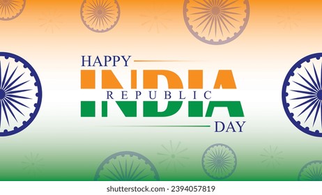 ilustración del vector de saludo del día feliz de la República India