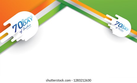 Happy Indian Republic day Vector illustration or background for 26 January celebration poster or banner background Vector