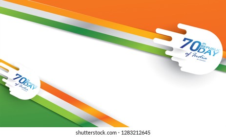 Happy Indian Republic day Vector illustration or background for 26 January celebration poster or banner background Vector