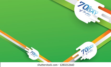 Happy Indian Republic day Vector illustration or background for 26 January celebration poster or banner background Vector